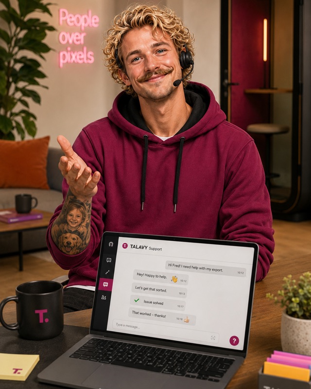 FRED, Kundensupport der TALAVY Social Suite